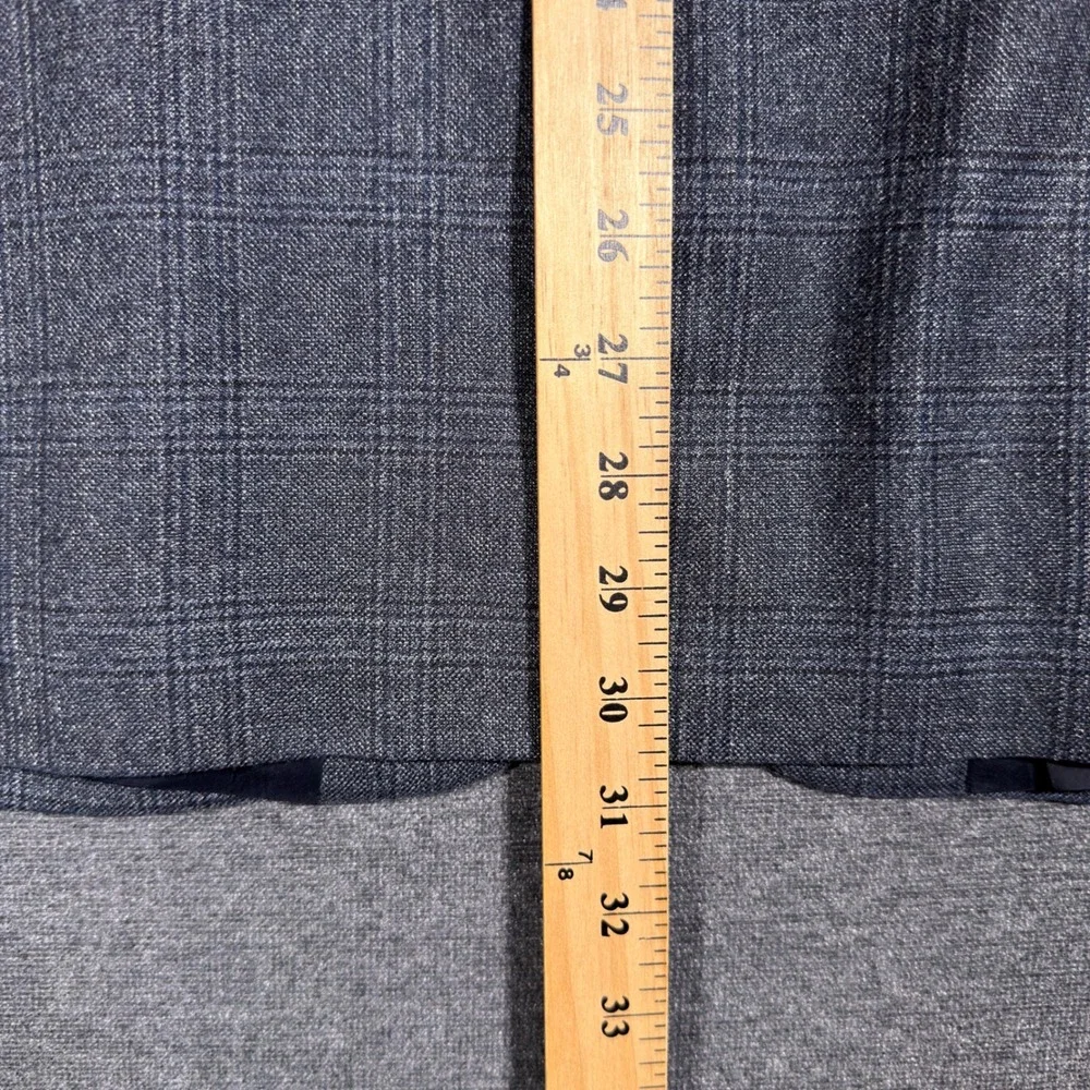 Jos. A. Bank Blazer Mens 42R Gray Plaid Silk Wool Traveler Summer Sport Coat - Picture 10 of 12